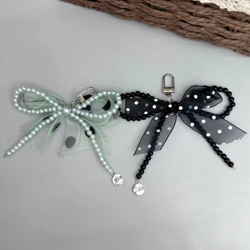 Pearl Bow Bracelet Phone Case Lanyard Portable Lanyard Anti-loss High Appearance Level New Mobile Phone Lanyard Chain