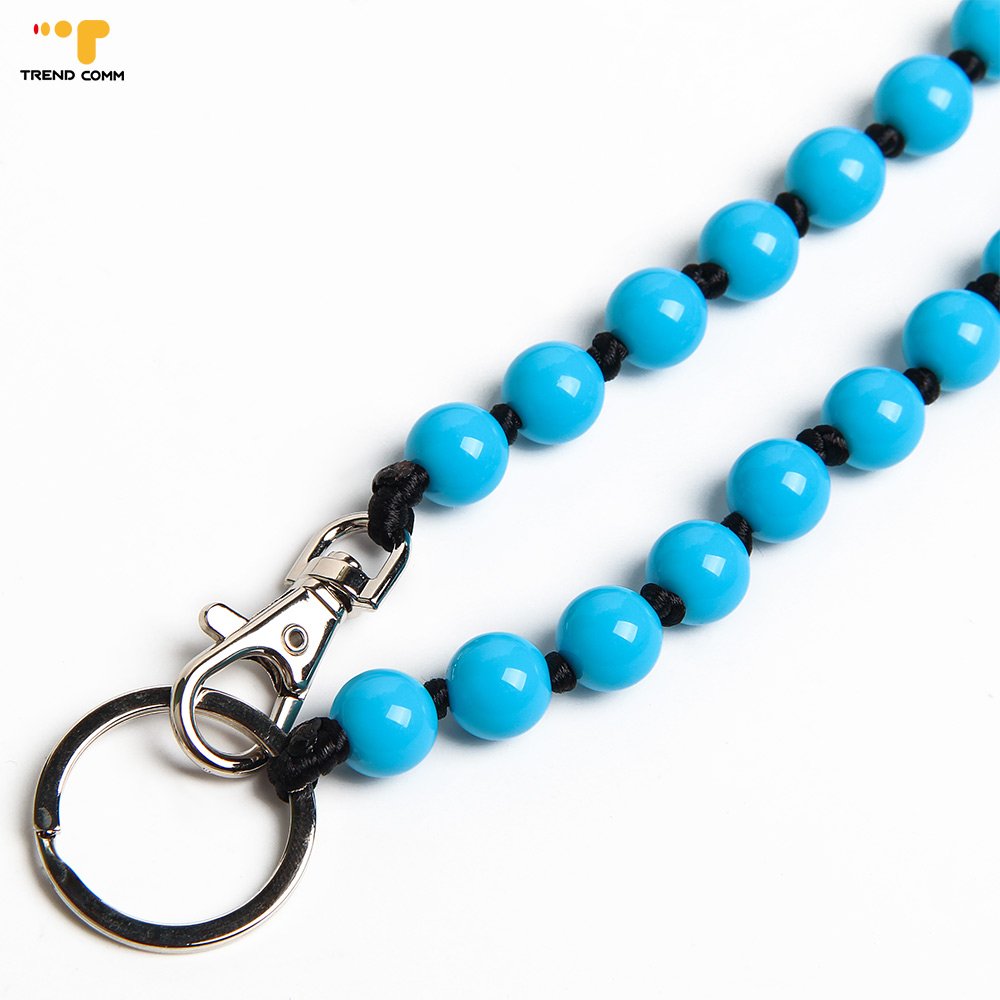 Hot Selling Long Colorful Wooden Bead Strap Crossbody Portable Mobile Phone Chain
