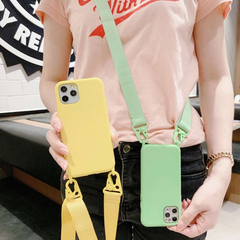 ins style Necklace lanyard Holder Silicone Phone Case for iphone 15 14 plus 12 13 mini, for iphone case strap 16 pro max