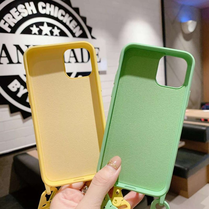 ins style Necklace lanyard Holder Silicone Phone Case for iphone 15 14 plus 12 13 mini, for iphone case strap 16 pro max