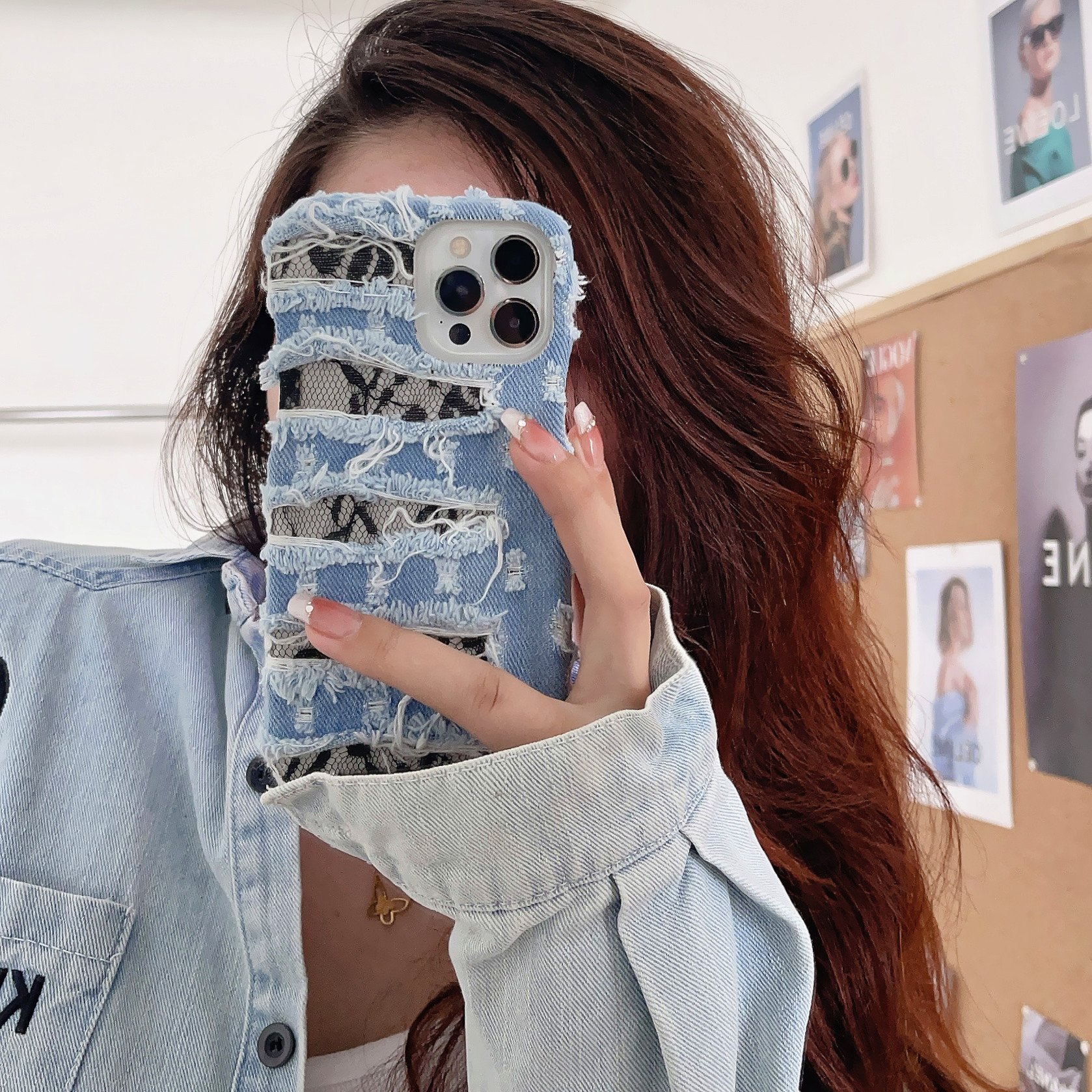 Creative Design Cover for iphone 15 pro max denim torn phone case for iphone 11 12 13 14 15 Case
