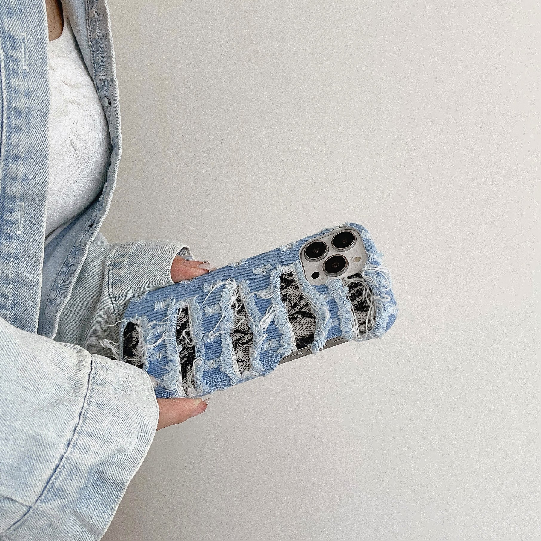 Creative Design Cover for iphone 15 pro max denim torn phone case for iphone 11 12 13 14 15 Case