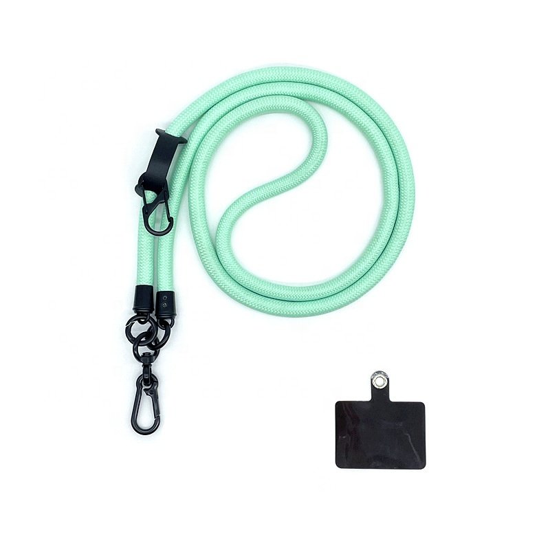 wholesale high quality 10mm durable polyester universal rope mobile cell phone neck cross body strap chain string lanyard patch