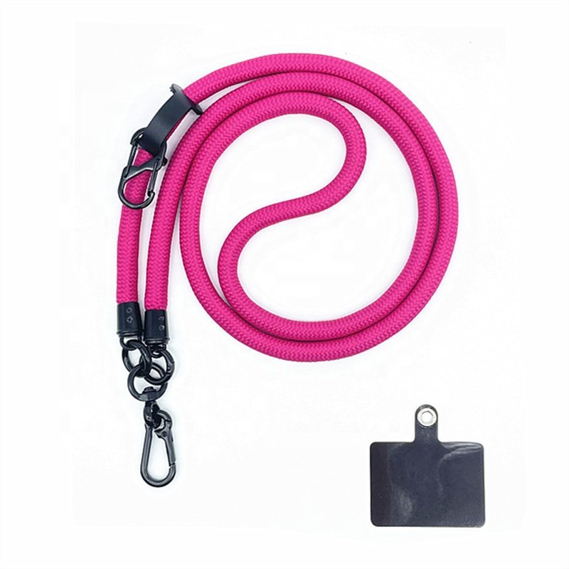 wholesale high quality 10mm durable polyester universal rope mobile cell phone neck cross body strap chain string lanyard patch