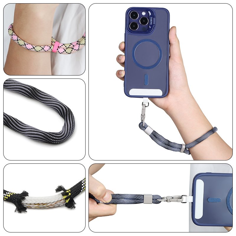 New Fashion Multi-color With Mobile Phone Lanyard Wrist Strap Multi-functional Convenient Wrist Rope Pure Hand-woven Lanyard