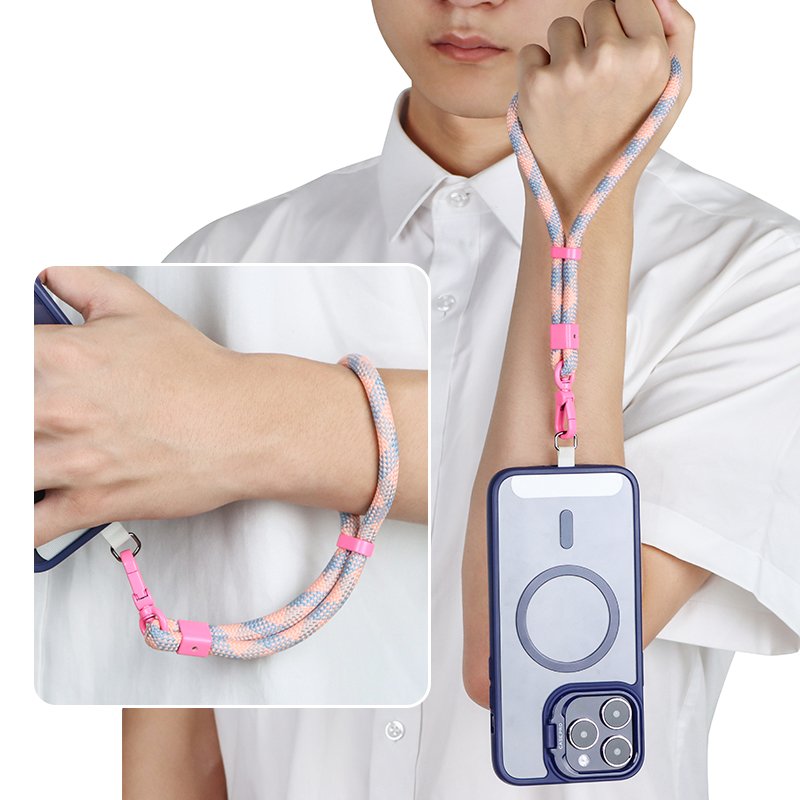 New Fashion Multi-color With Mobile Phone Lanyard Wrist Strap Multi-functional Convenient Wrist Rope Pure Hand-woven Lanyard