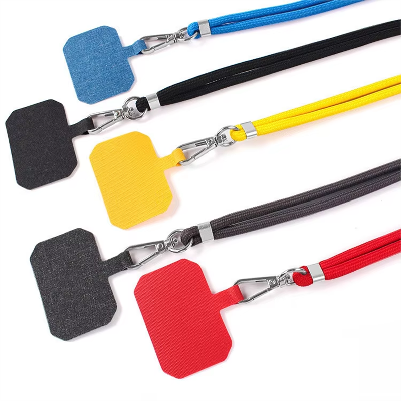 Universal Crossbody Nylon Rope Cell Phone Strap Lanyard Adjustable Detachable Hanging Cord Sports Mobile Phone Lanyard Patch
