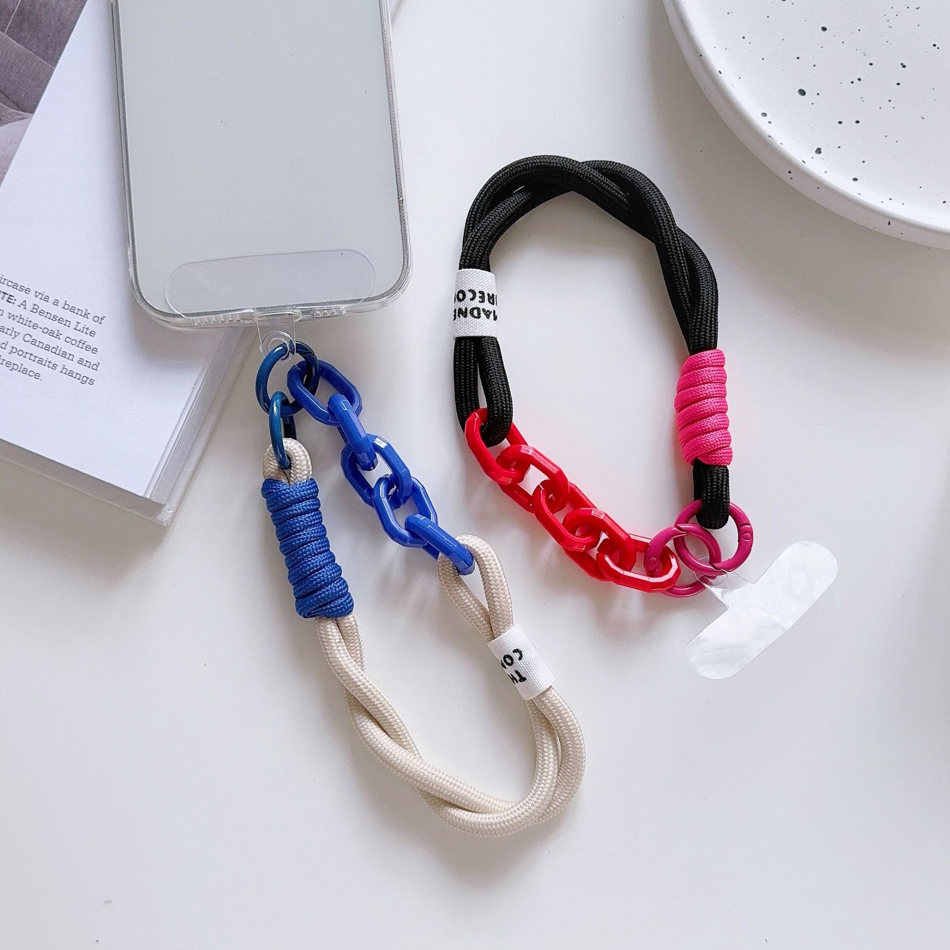 Korea Stylish Lanyard Colorful Phone Strap Bag Braided Strips Keycord Hanging Trousers Accessories Anti-loss Keychain Wrist Rope
