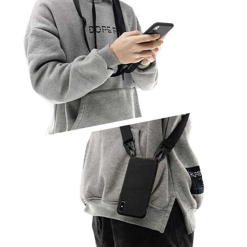Custom Crossbody Wide Mobile Phone Case For iphone Necklace Logo Patch Adjustable Long Universal Cell Phone Strap Phone Lanyard