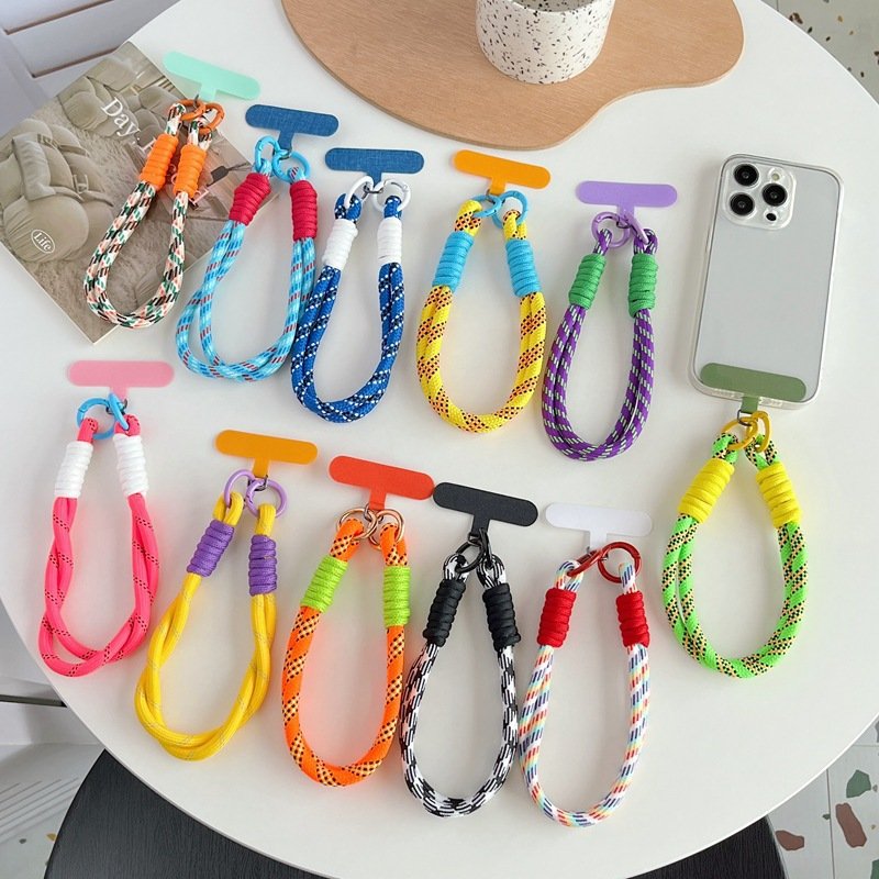 Popular Nylon Mobile Phone Short Strap Wholesale Universal Woven Wrist Lanyard For Cell Phone