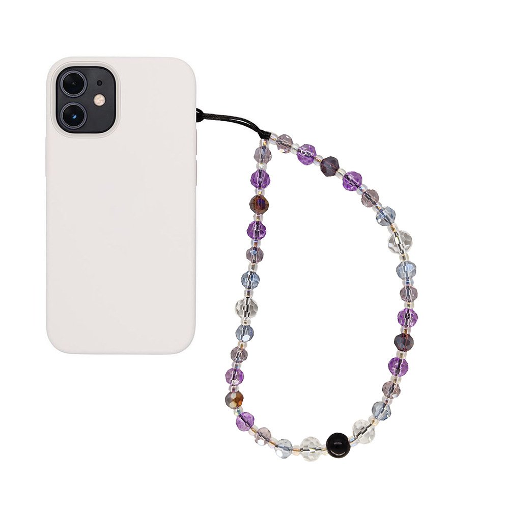 KKBEAD mobile phone chain ins wind crystal simple lanyard Dream purple lanyard