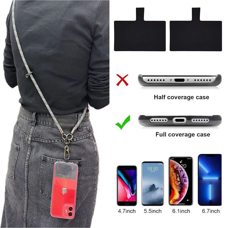 Breakaway Wrist Lanyard For Mobile Phones Multi-Function 8Mm Thick Rope Phone Strap With Crossbody Mobile Lanyard
