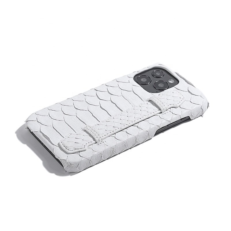 Premium Luxury Exotic Python Leather Mobile Phone Case With Strap For iphone 14 Leather Phone Case