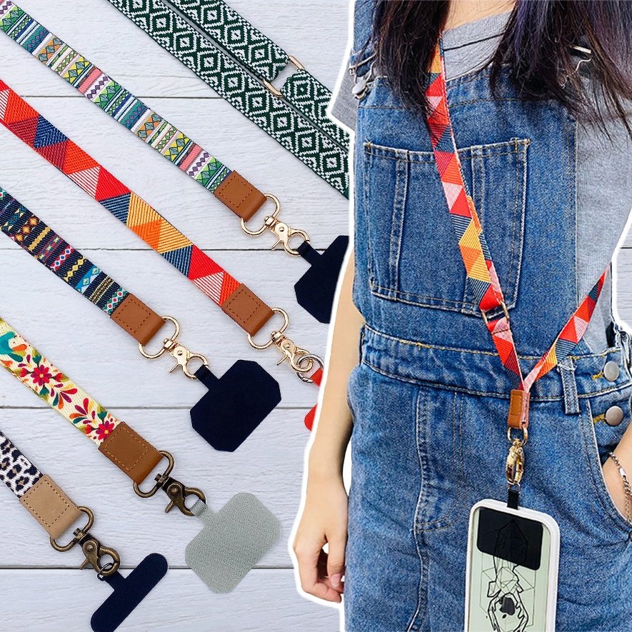 Universal Phone Lanyard With Wrist Strap Adjustable Crossbody Cell Phone Lanyard Neck Wrist Long Or Short With Lobster Clips