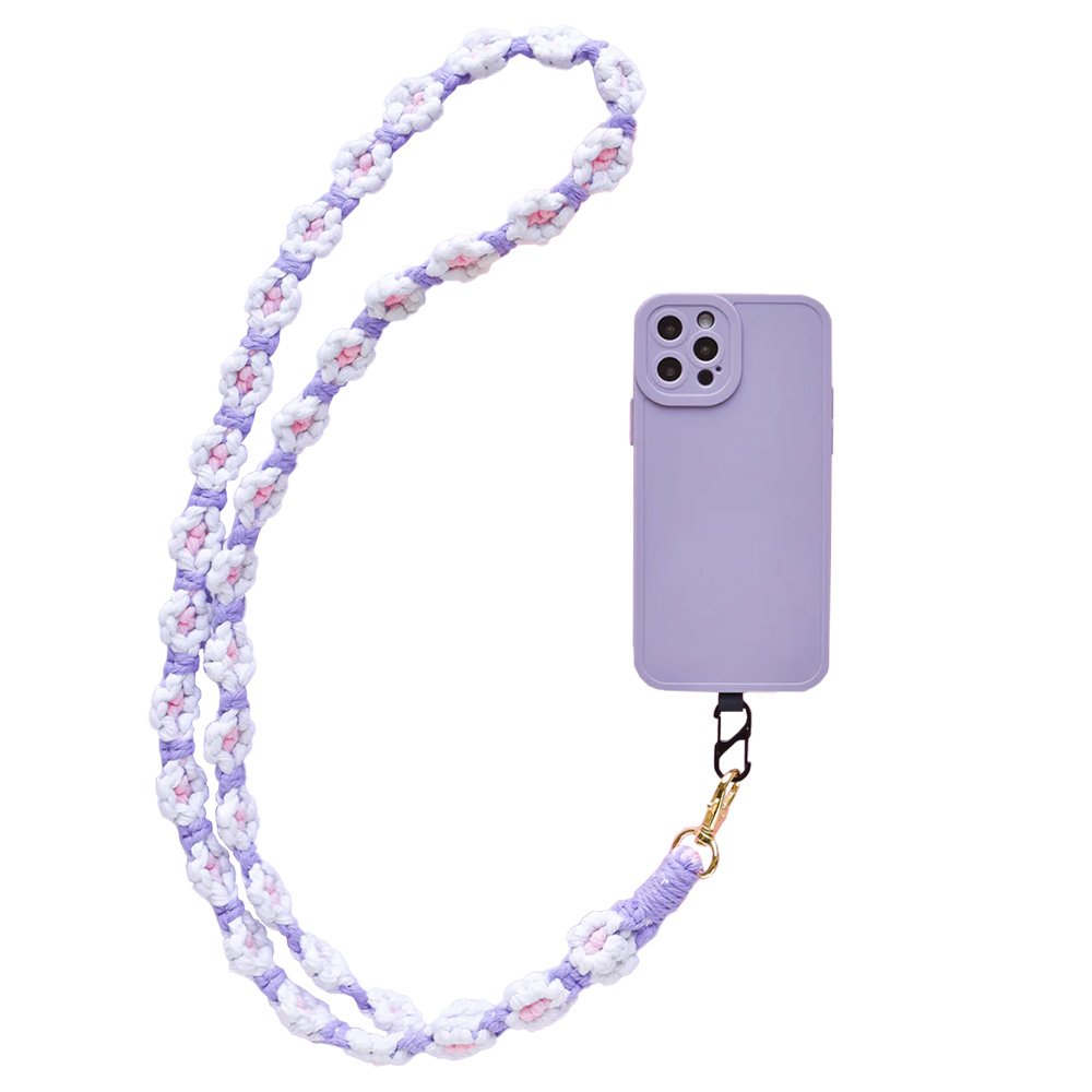 Manufacturer Custom Logo Pattern Cross Body Phone Necklace Phone Lanyard Universal Crossbody No Beads Cell Mobile Phone Straps
