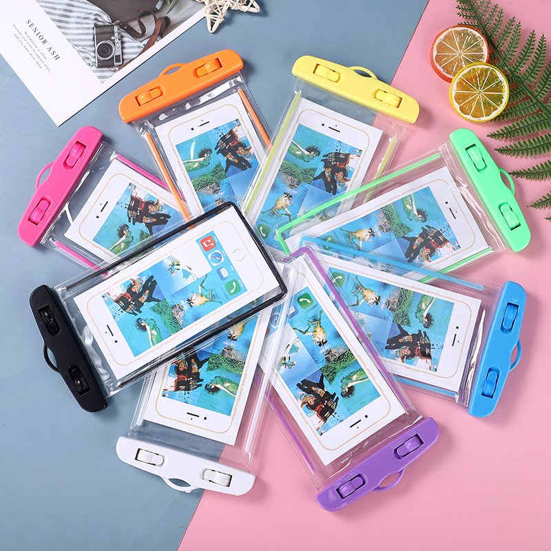 Pvc Luminous Mobile Phone Waterproof Bag Transparent Fluorescent Diving Case Touch Screen Sealed Swimming