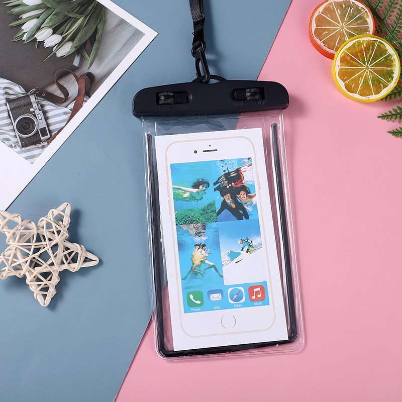 Pvc Luminous Mobile Phone Waterproof Bag Transparent Fluorescent Diving Case Touch Screen Sealed Swimming