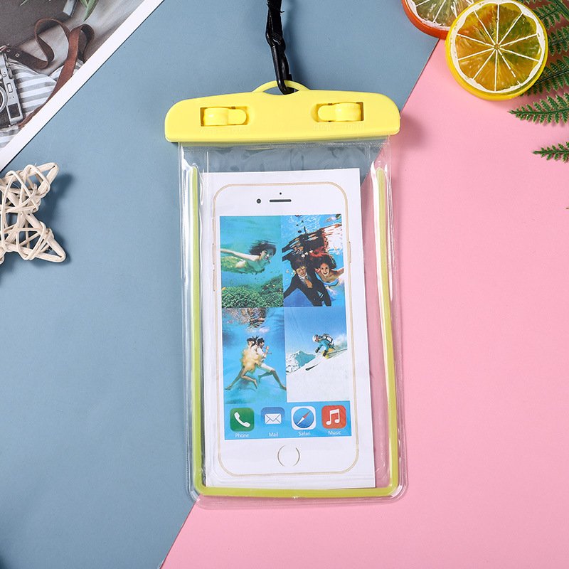 Pvc Luminous Mobile Phone Waterproof Bag Transparent Fluorescent Diving Case Touch Screen Sealed Swimming