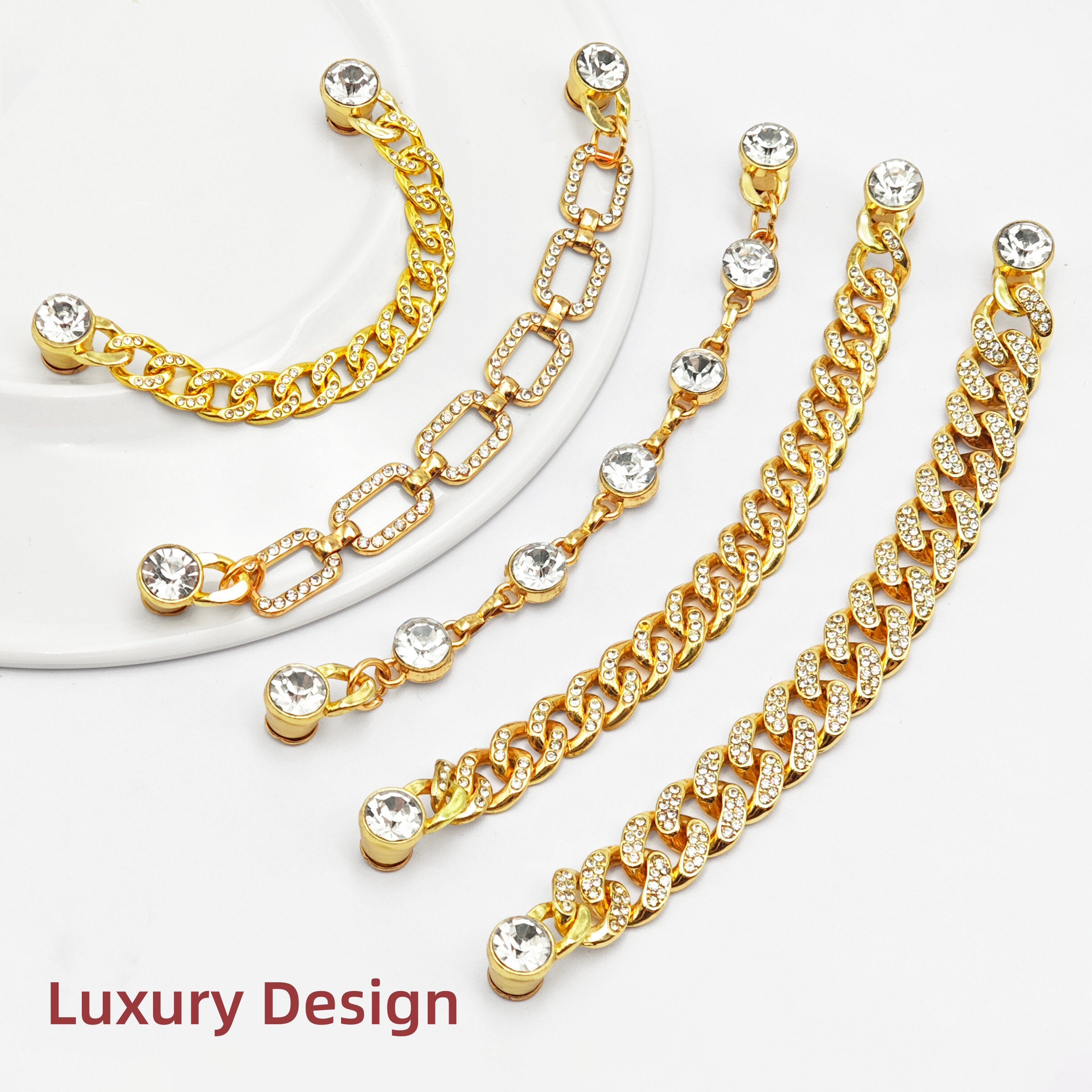 Rhinestone Chain Keychain For Hats Wallet Chain With Lobster Clasps Phone Case Chain
