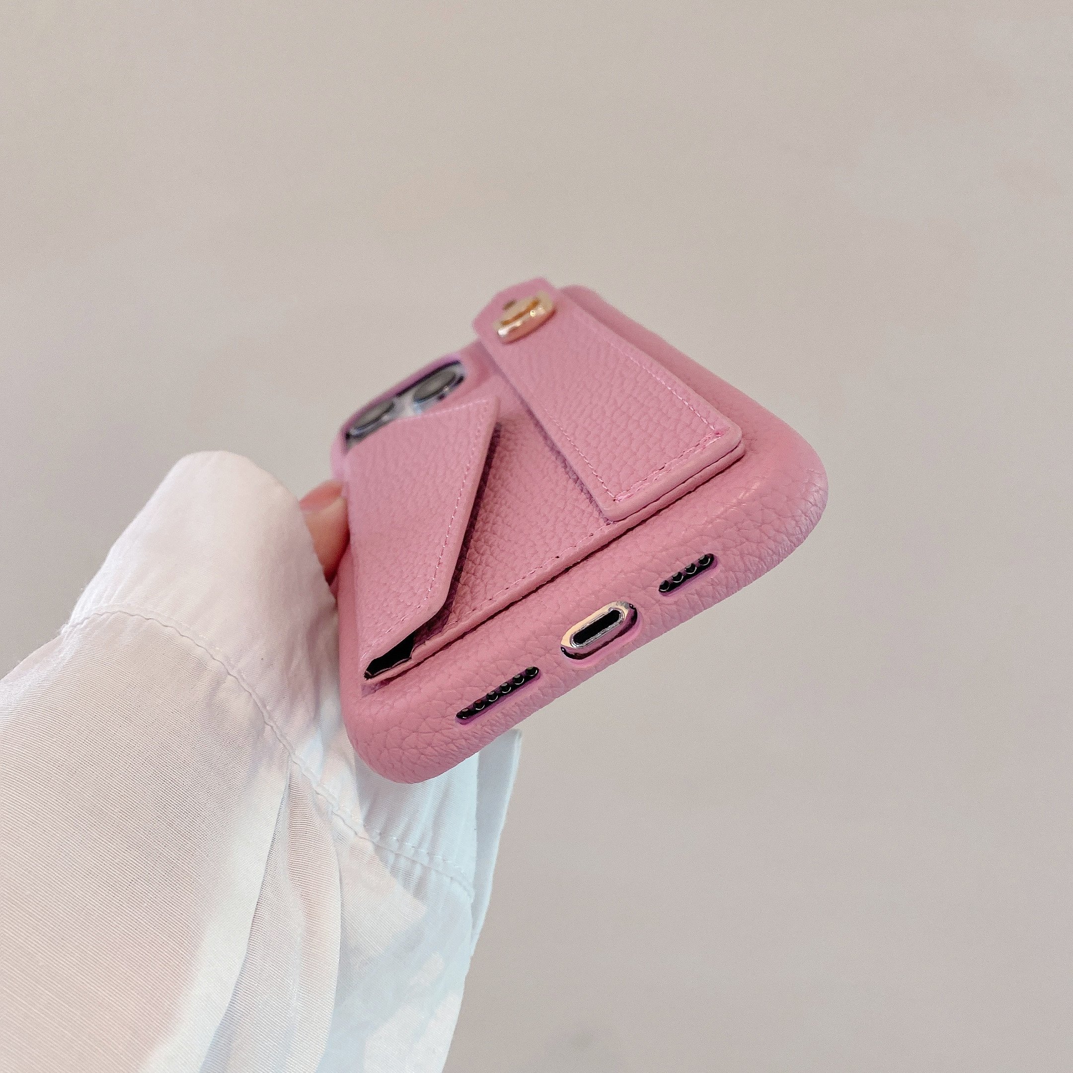 New Trend For iPhone 15 Samsung S24 ultra pro max leather phone case For xiaomi 14 mobile phone accessory Card Holder and pouch