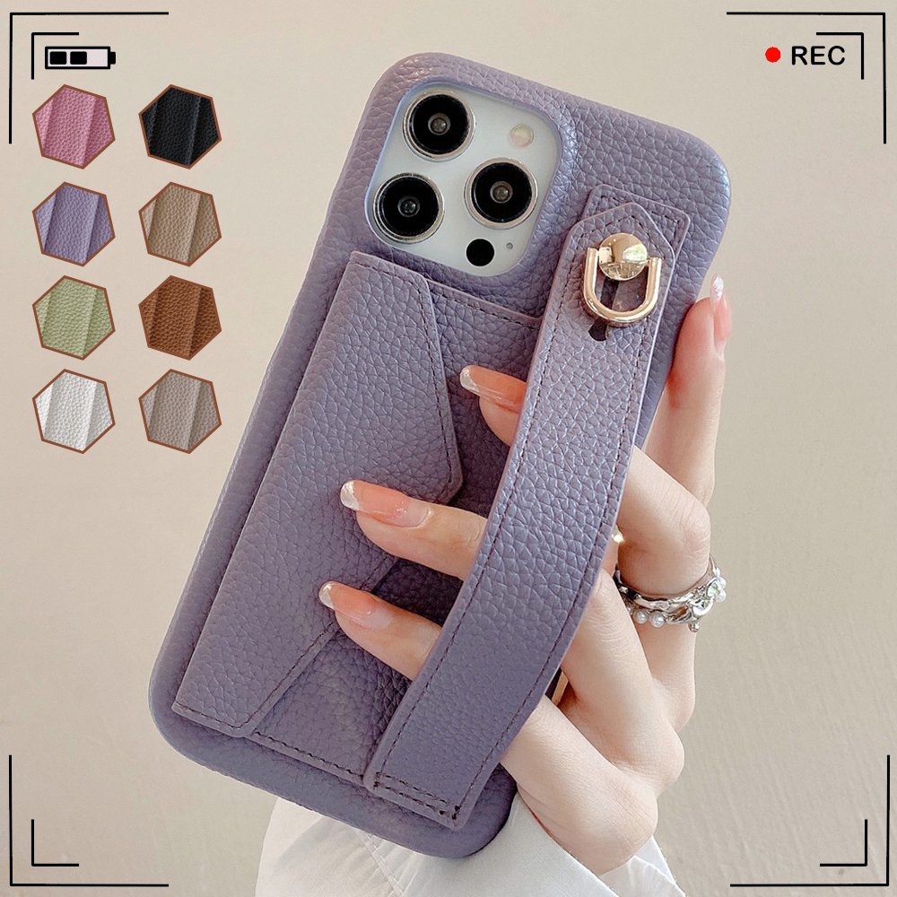 New Trend For iPhone 15 Samsung S24 ultra pro max leather phone case For xiaomi 14 mobile phone accessory Card Holder and pouch