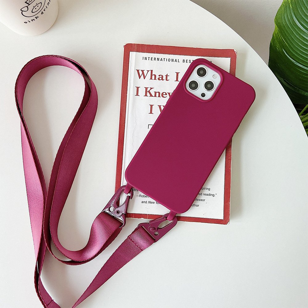 Hot Selling Heavy Duty Nylon Braided Color Rope Strap With Patch Anchor For Iphone 15 Clear Phone Case Lanyard
