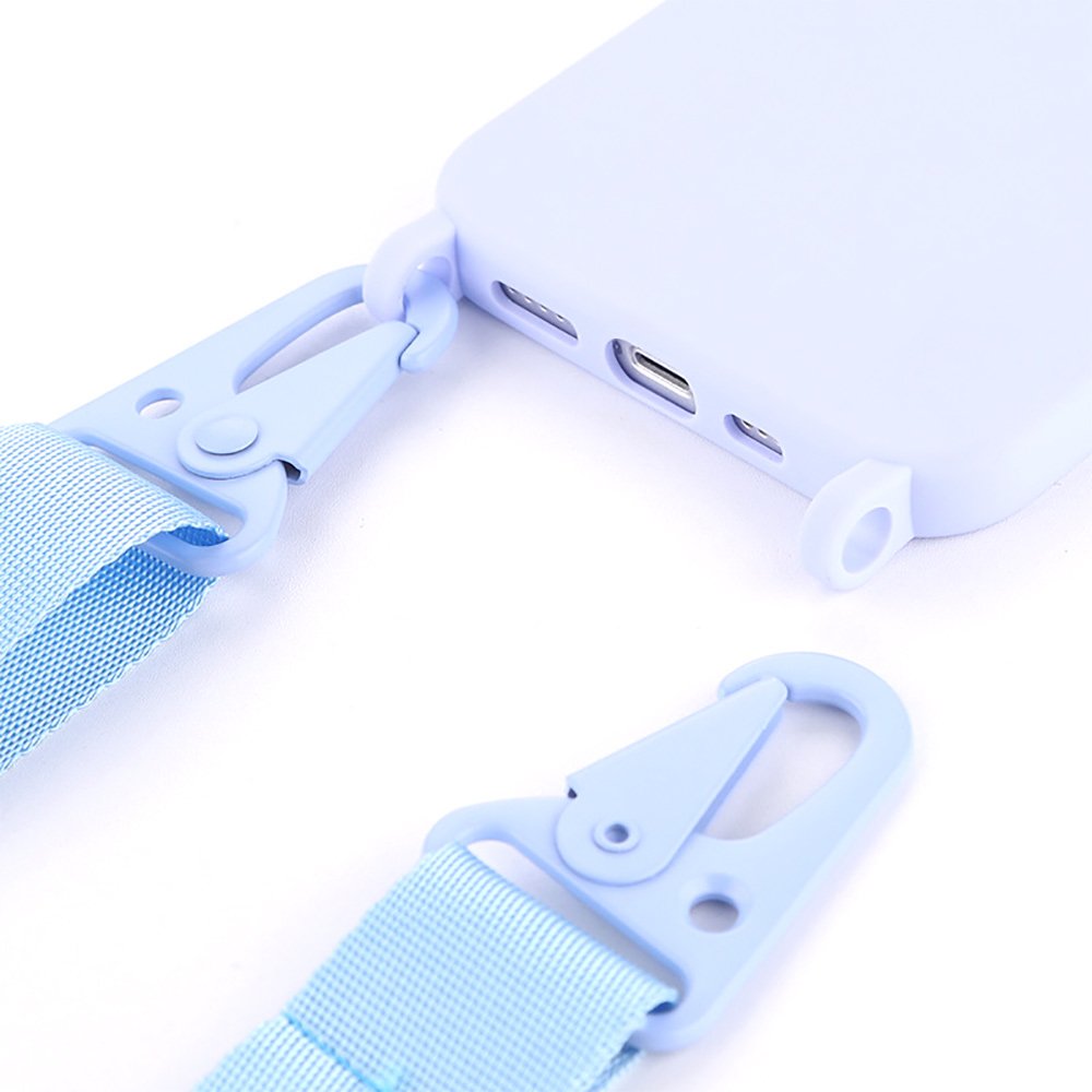 Hot Selling Heavy Duty Nylon Braided Color Rope Strap With Patch Anchor For Iphone 15 Clear Phone Case Lanyard