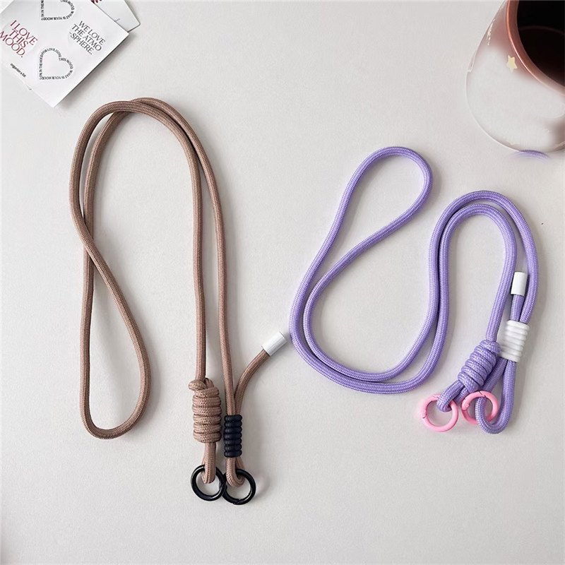 Adjustable Coloful Crossbody Lanyard Shoulder Straps Keychain Key Ring Braided Rope Gifts For Women Men Mobile Phone Accessories