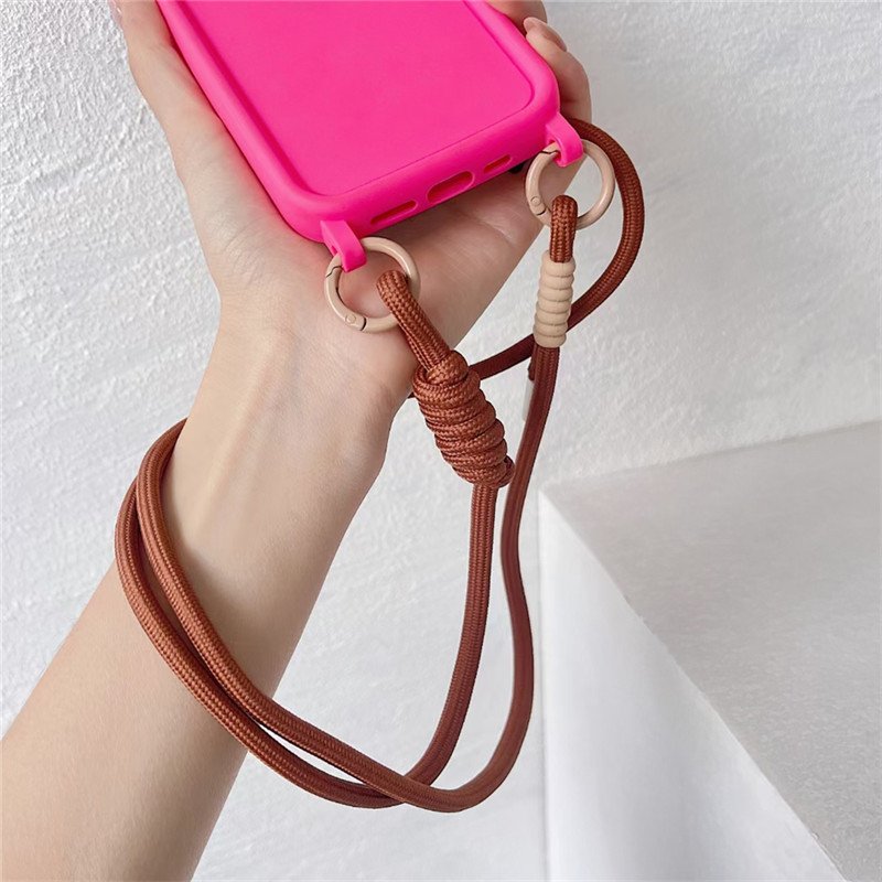 Adjustable Coloful Crossbody Lanyard Shoulder Straps Keychain Key Ring Braided Rope Gifts For Women Men Mobile Phone Accessories