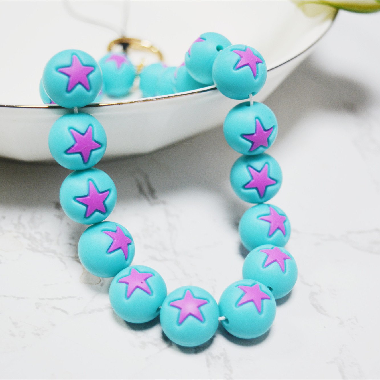 Silicone New Beaded Phone Lanyard Wrist Straps Cell Phone Strap Charm Colorful Soft phone case pendant