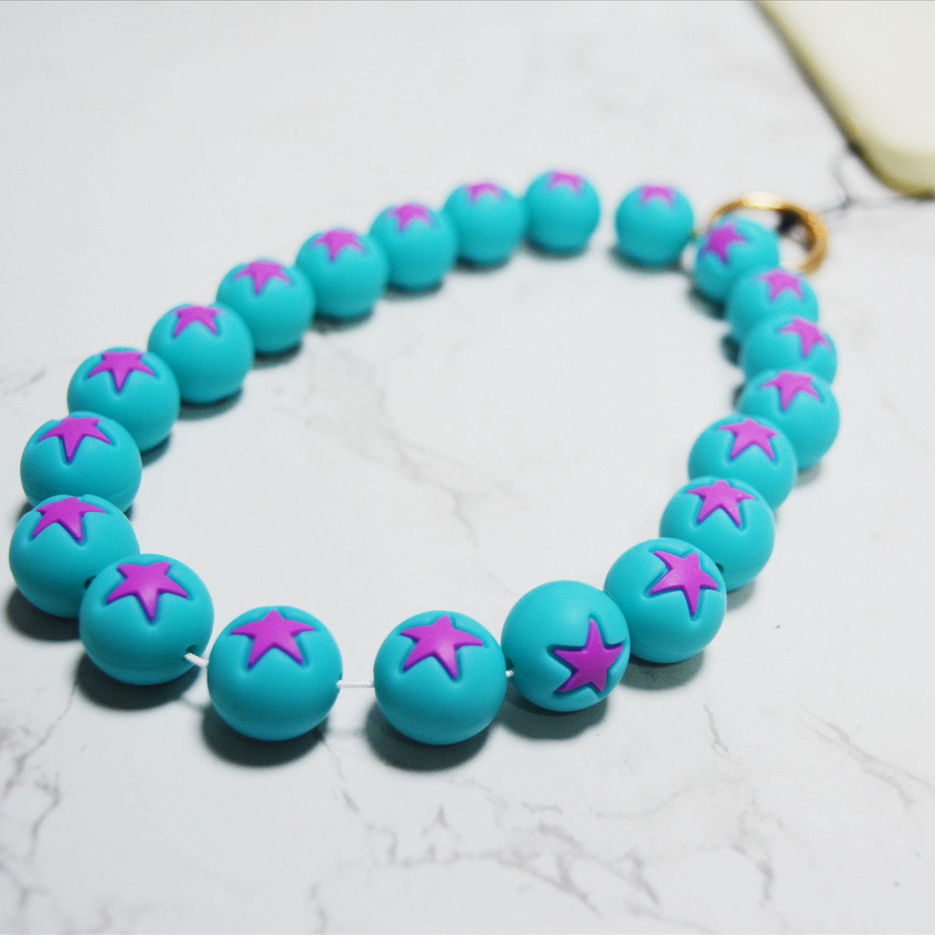 Silicone New Beaded Phone Lanyard Wrist Straps Cell Phone Strap Charm Colorful Soft phone case pendant