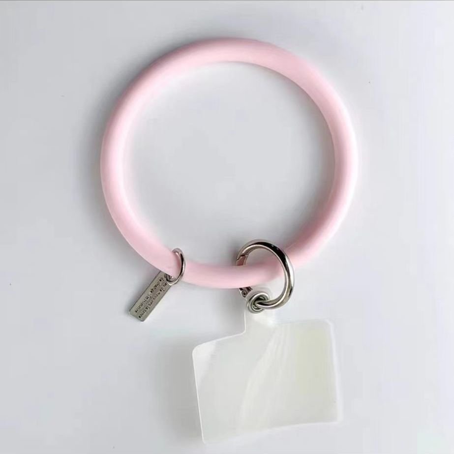 Hot Sale Hanging Ring Adjust Mobile Phone Soft Silicone Lanyard Strap Anti-Lost Bracelet Keychain