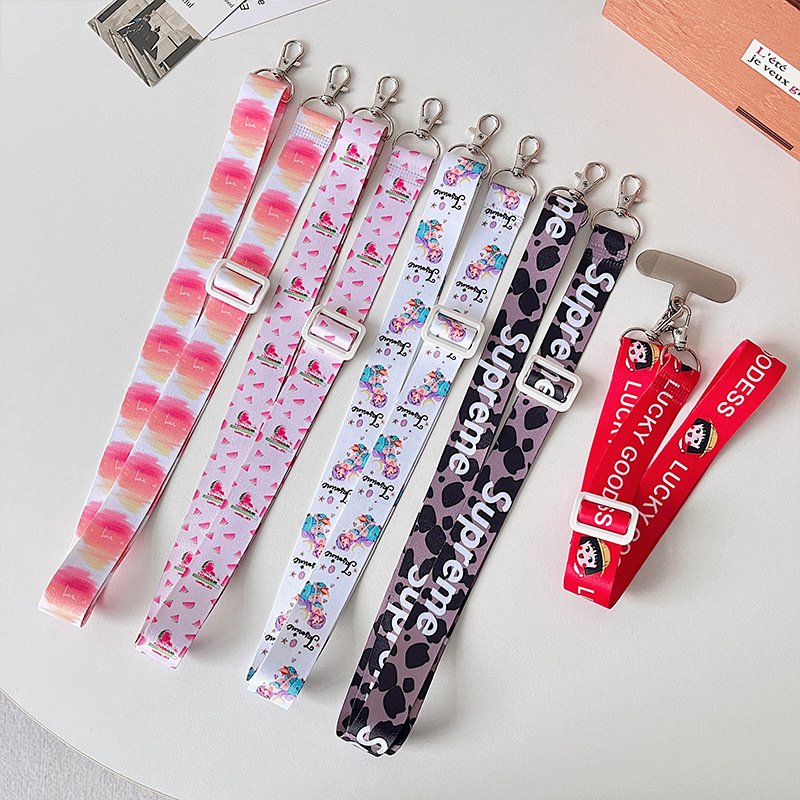 Adjustable Shoulder StrapColourful Mobile Phone Chain Made of Polyester