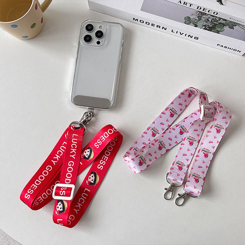 Adjustable Shoulder StrapColourful Mobile Phone Chain Made of Polyester