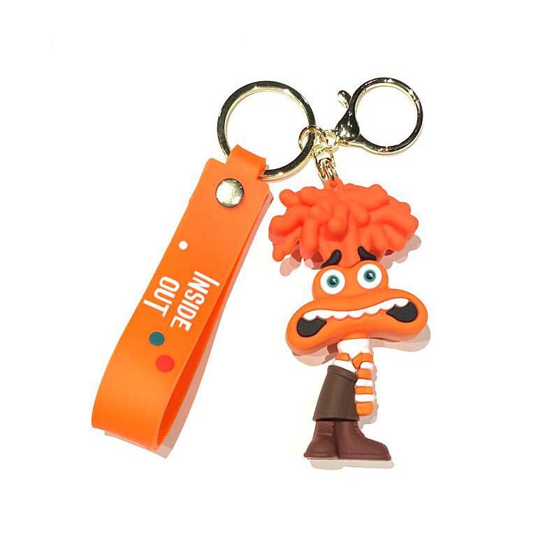 Lilangda Inside Out Keychain Anime Cartoon Character Keychain Bag Charms Cute Keychain Creative Doll Small Toy Gift For Friends
