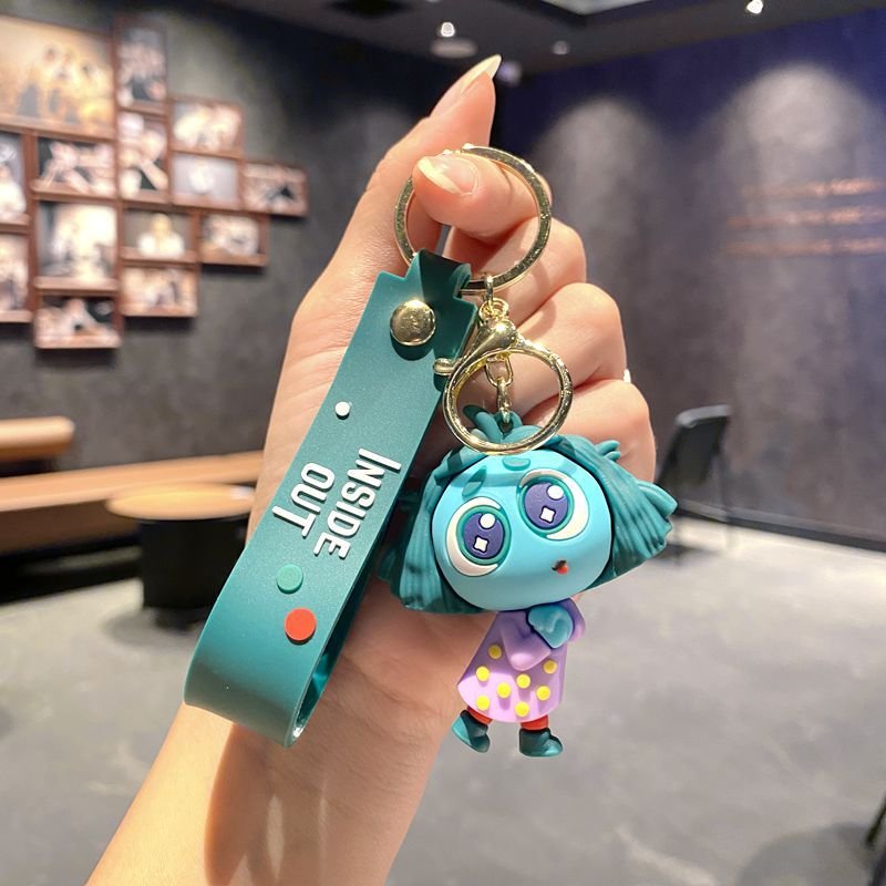 Lilangda Inside Out Keychain Anime Cartoon Character Keychain Bag Charms Cute Keychain Creative Doll Small Toy Gift For Friends