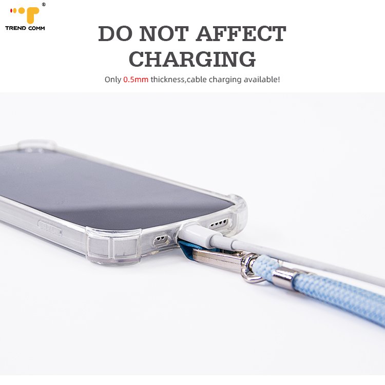 2024 Adjustable Cross body Nylon Neck Strap Tether Patch Mobile Cell Phone Lanyard For iPhone All Smartphone