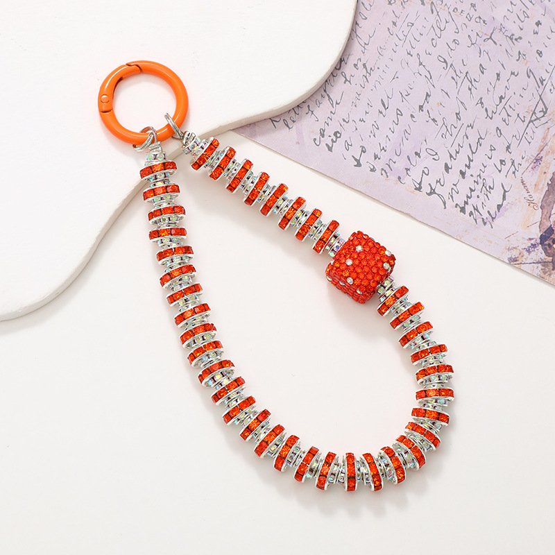 Rhinestone Diamond Phone Strap Anti Loss Color Diamond Cellphone Chain Short Style Sparkling Mobile Phone Lanyard
