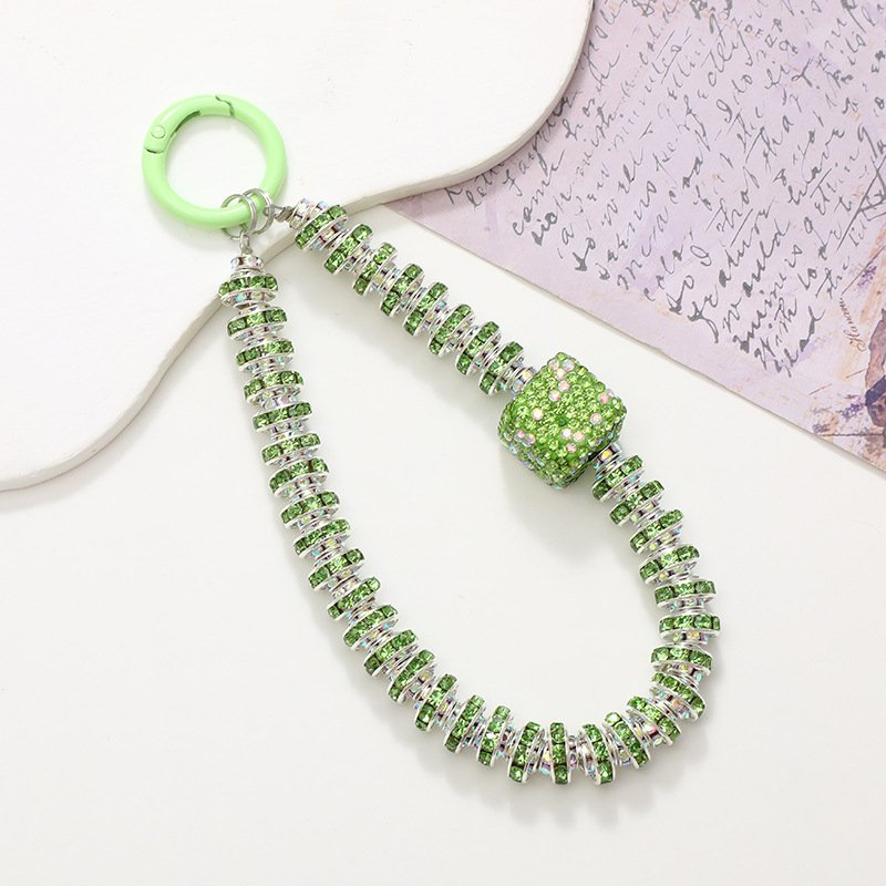 Rhinestone Diamond Phone Strap Anti Loss Color Diamond Cellphone Chain Short Style Sparkling Mobile Phone Lanyard