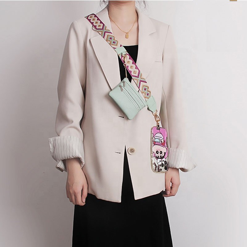 Phone Strap with Zippered Pouch for Women Clip and Go Strap for Phone with Wallet Crossbody