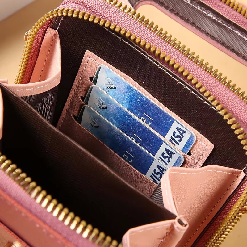 high quality Women's Bags Soft Leather Wallets Touch Screen Cell Phone Purse Crossbody Shoulder Strap Handbag for Female