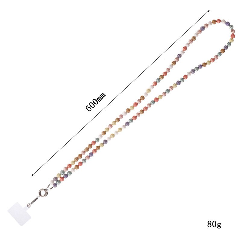Cross-body Candy Color Acrylic Beaded Hanging Neck Lanyard Internet Celebrity Crossover Chain Mobile Phone chain Accessories