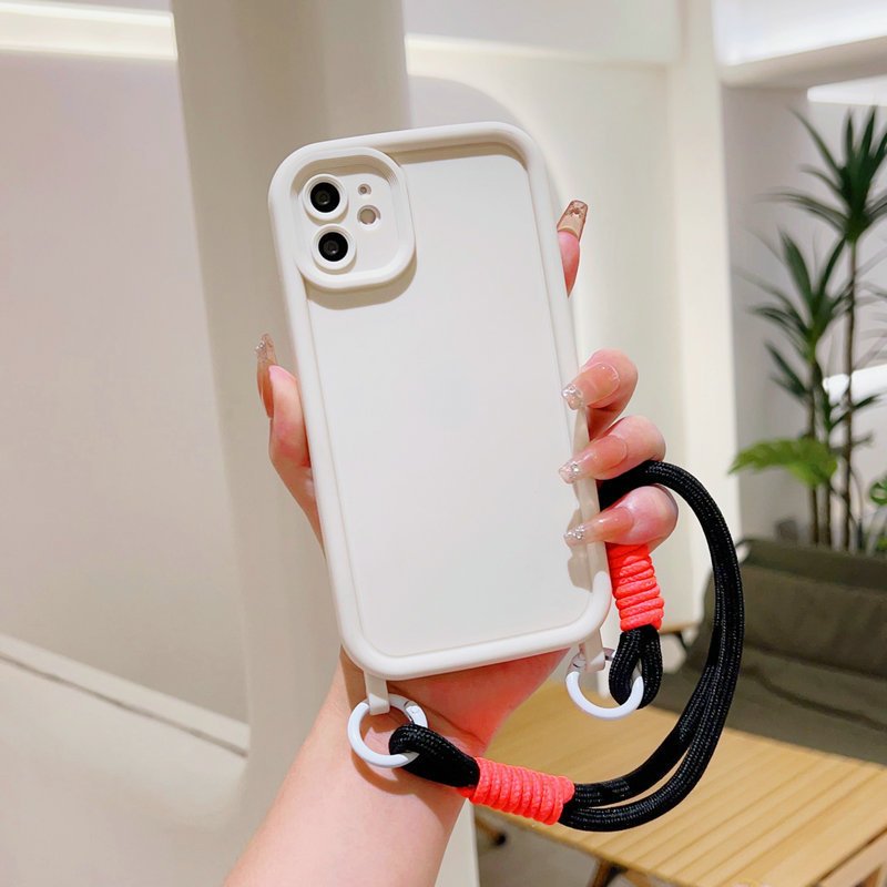 Wholesale Soft TPU clear Blank mobile phone case bags with hand strap for iphone 14 13 12 11 Pro Max XR X XS Max 7 8 Plus