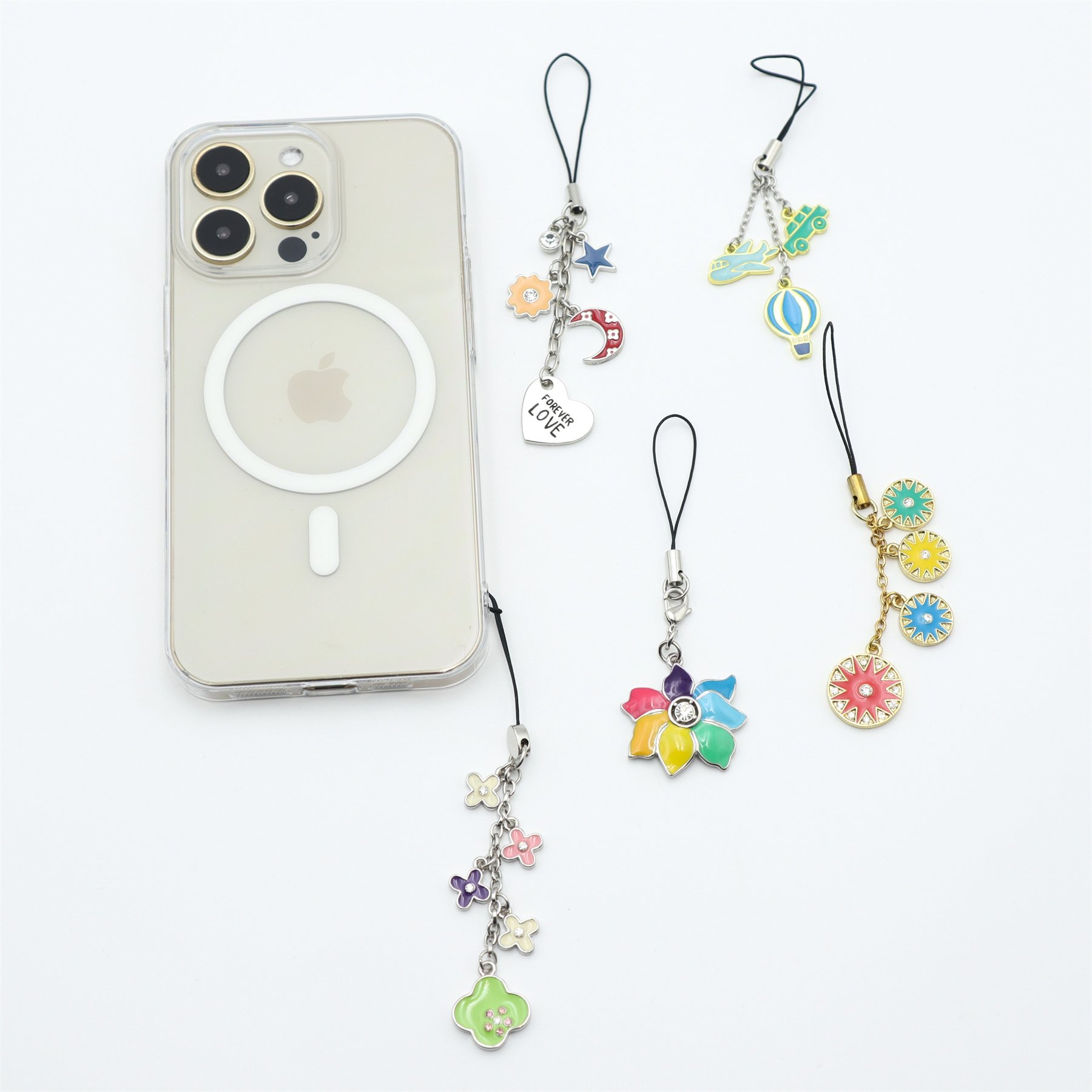 Cell Phone Charm Zinc Alloy Metal Phone Strap Welcome Customized Order