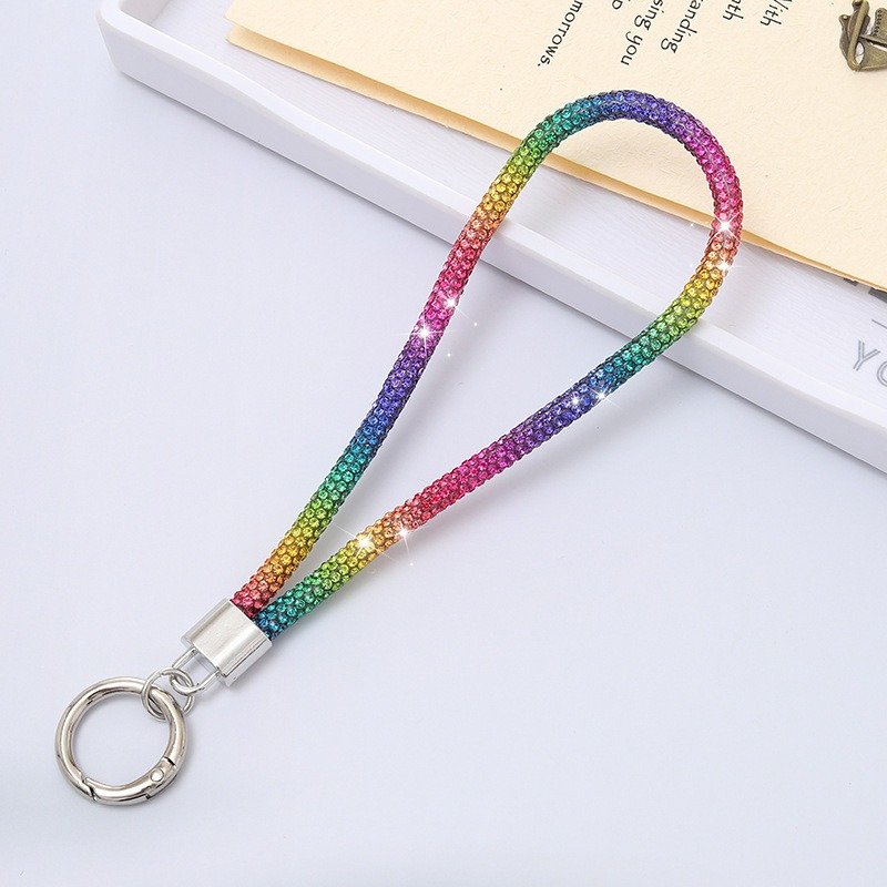 Full diamond keychain Cell Phone Pendant Mobile Phone Straps Rhinestone Purse Wrist Strap Phone Case Strap
