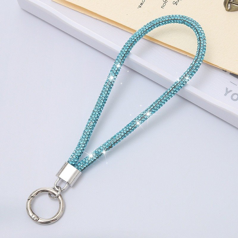 Full diamond keychain Cell Phone Pendant Mobile Phone Straps Rhinestone Purse Wrist Strap Phone Case Strap