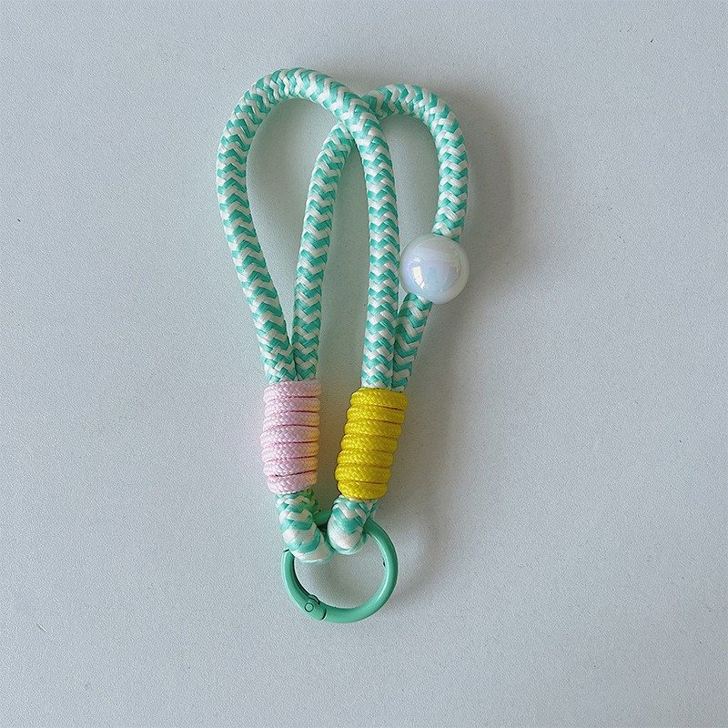 2 Layers Phone Rope Short Wristband Hanging Strap Portable Keychain Mobile Phone Straps Cell Phone Pendant