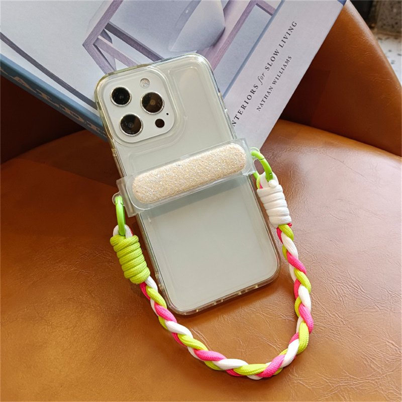 Color Mobile Phone Lanyard Hanging Decoration Can Be Carried Twist Rope Anti-loss Pendant Fashion Strong Wrist Short Straps Band
