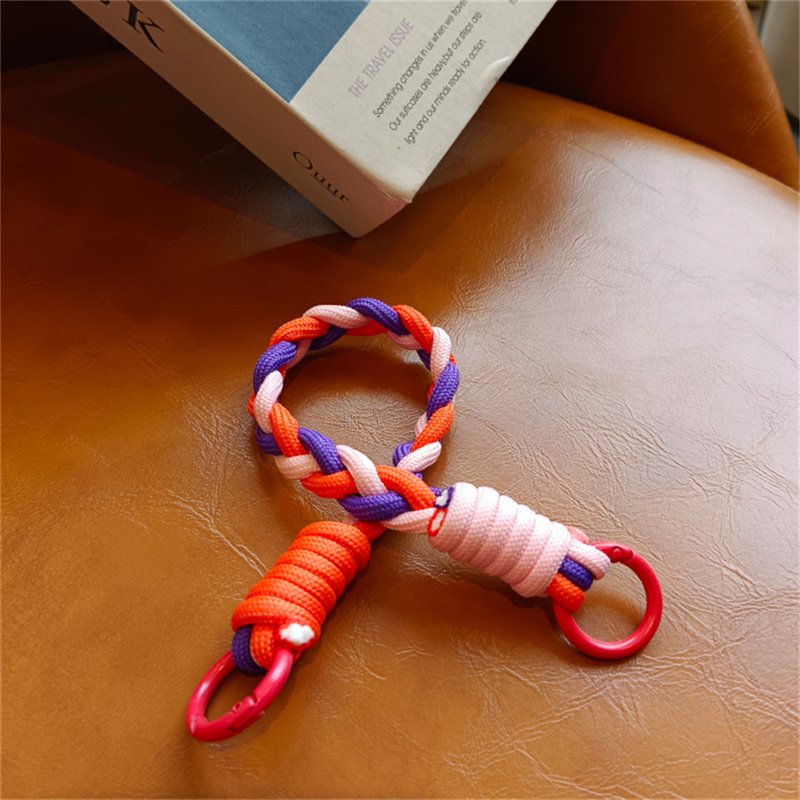 Color Mobile Phone Lanyard Hanging Decoration Can Be Carried Twist Rope Anti-loss Pendant Fashion Strong Wrist Short Straps Band