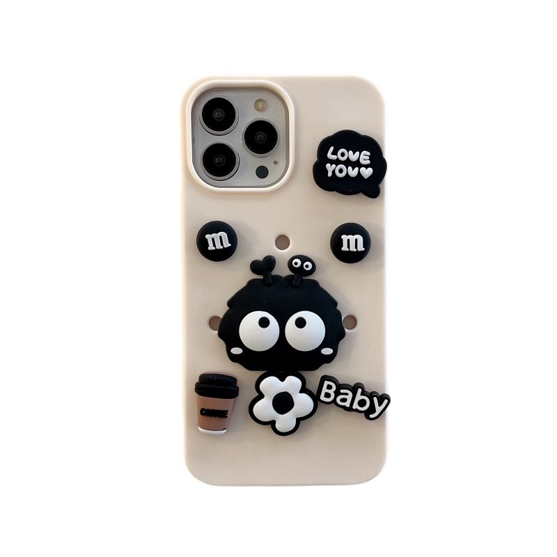DIY Soft Silicone Cute Carton Germinated Briquettes Croc Phone Case For iPhone15 14 13 12 11 Pro Max